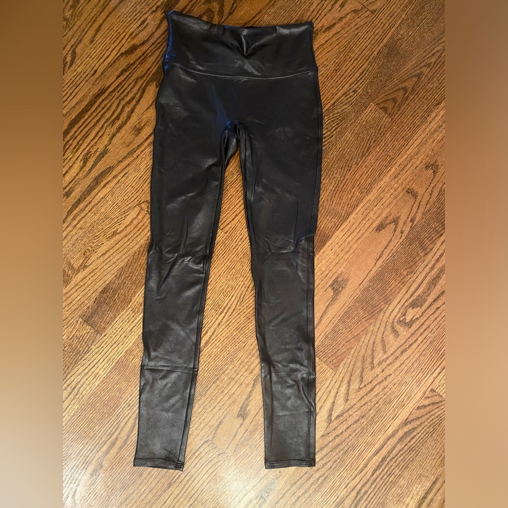 Spanx Faux-Leather Leggings Size S